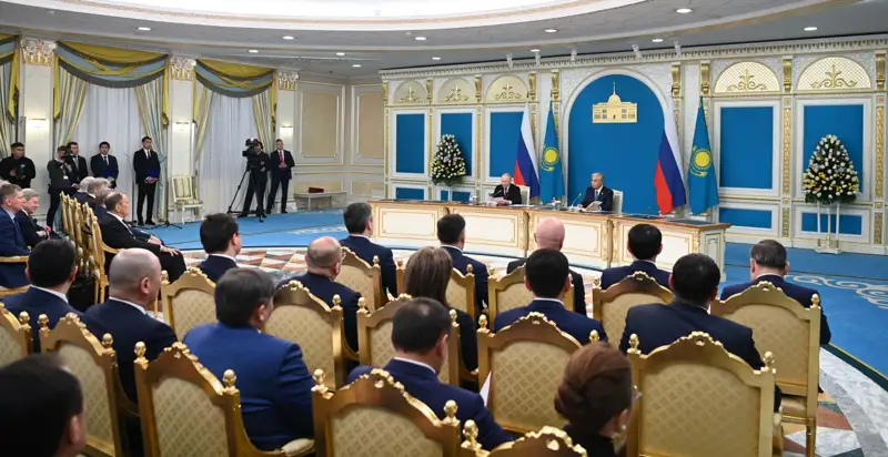 Қасым-Жомарт Тоқаев пен Владимир Путин БАҚ өкілдері үшін брифинг өткізді
