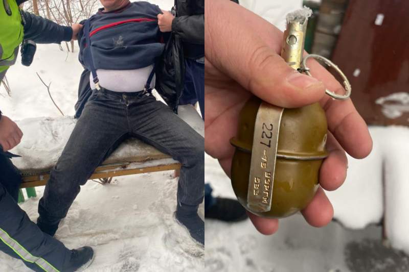 Павлодарда полицейлер граната жармақ болған 47 жастағы ер адамды ұстады