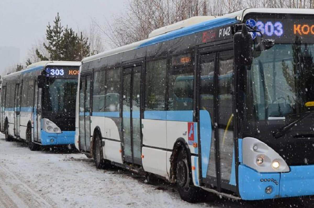 Қатты аяз: Астанада қала маңына қатынайтын кей автобустар жүрмейді