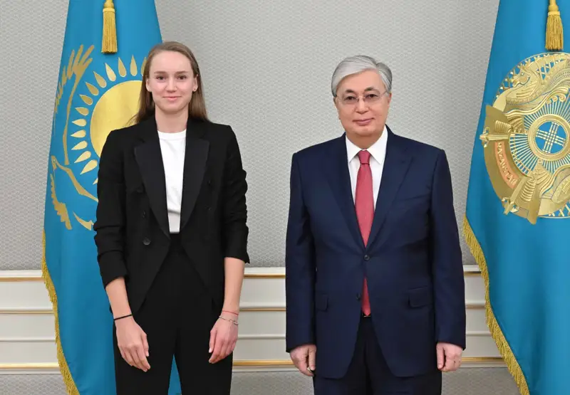 Тоқаев теннисші Елена Рыбакинаны қабылдады
