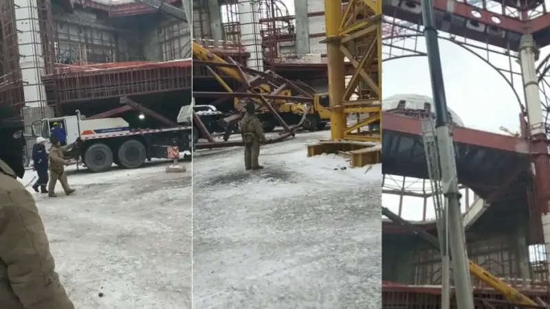 Нұр-Сұлтанда салынып жатқан мешіттің конструкциясы құлады