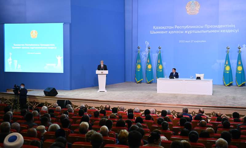 Қасым-Жомарт Тоқаев Шымкент қаласының халқымен кездесті
