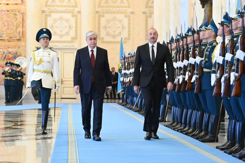 Тоқаев Ақордада Әзербайжан президентімен кездесті