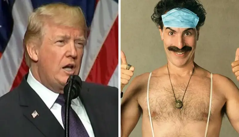 "Жексұрын": Трамп Борат жайлы ойын ашып айтты