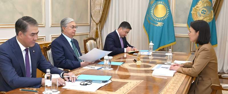 Тоқаев Экология және табиғи ресурстар министрі Зүлфия Сүлейменованы қабылдады