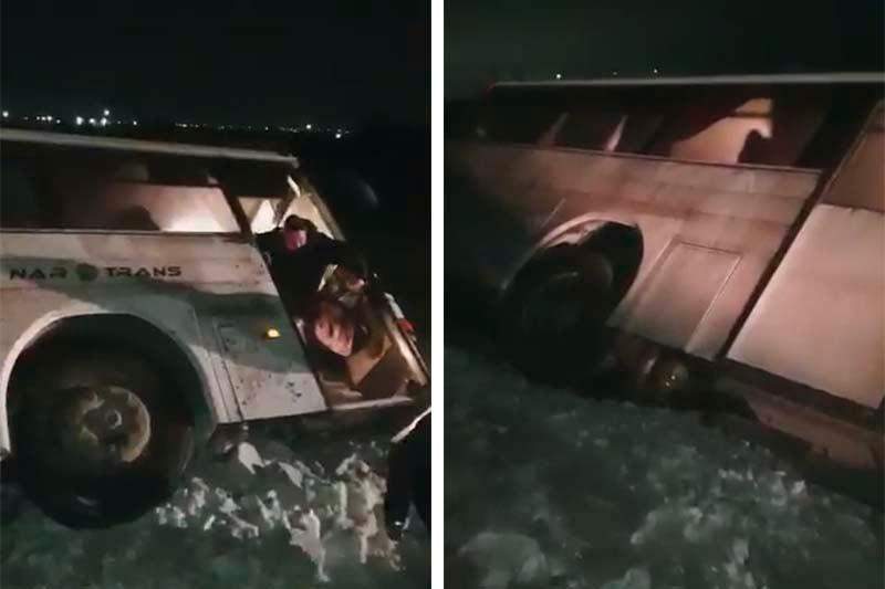 Павлодар облысында 30 жолаушысы бар автобус аударылды 