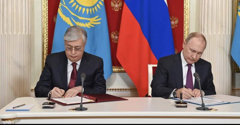 Тоқаев пен Путин Қазақстан Республикасы мен Ресей Федерациясы арасындағы Декларацияға қол қойды