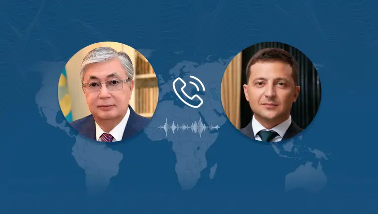 Қасым-Жомарт Тоқаев Украина Президенті Владимир Зеленскиймен телефон арқылы сөйлесті