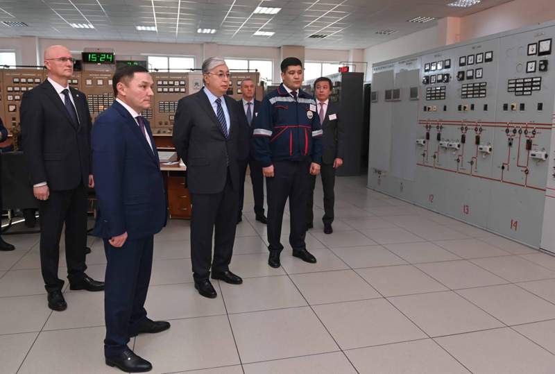 Мемлекет басшысы Степногорск қаласының жылу электр орталығының жұмысымен танысты