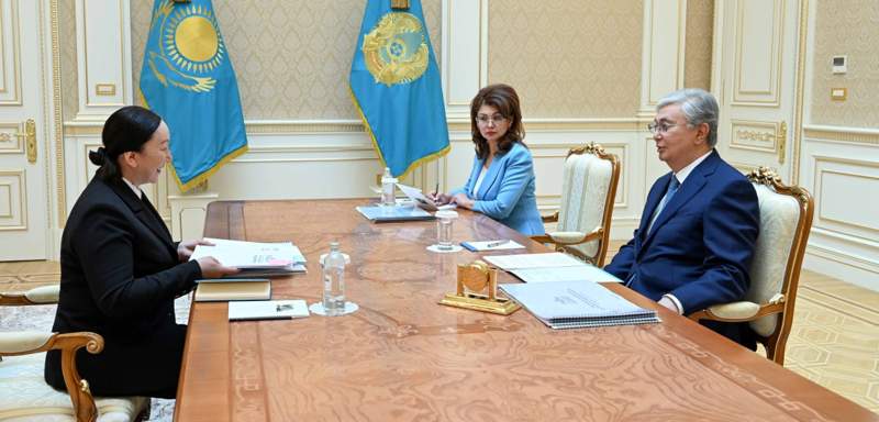 Тоқаев Ұлттық ғылым академиясының президенті Күнсұлу Закарьяны қабылдады