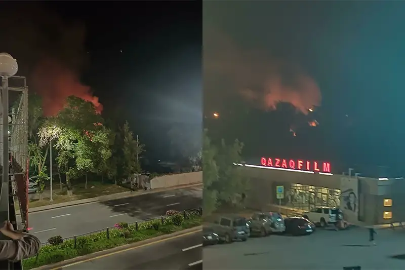 Алматыда «Қазақфильм» киностудиясы өртенді