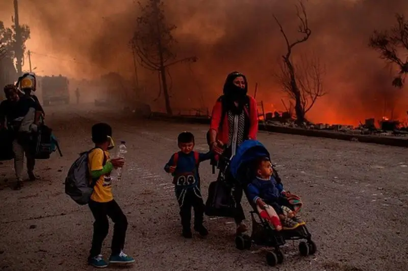 Босқындардың лагері өртенді