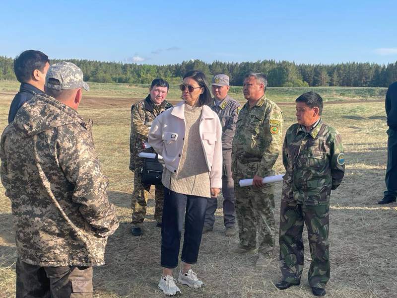 Зүлфия Сүлейменова өрт болып жатқан «Семей орманы» резерватына барды 