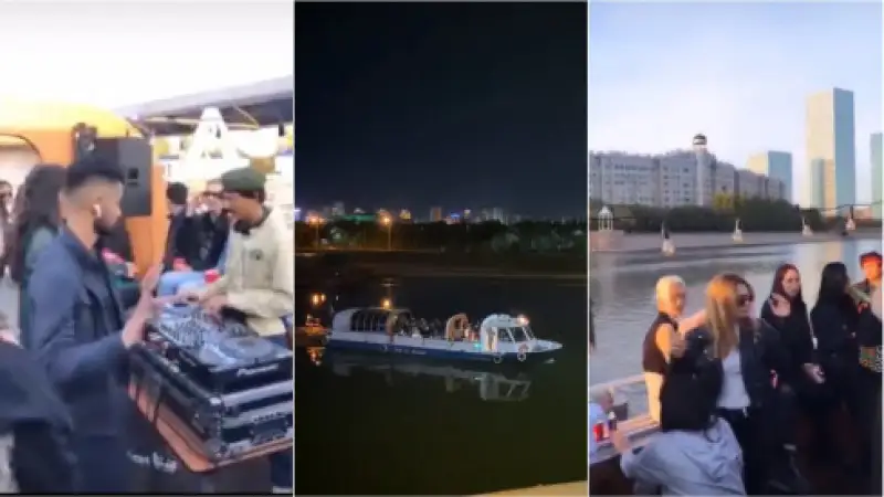 Нұр-Сұлтанда теплоходта кеш ұйымдастырғандар видеоға түсіп қалды