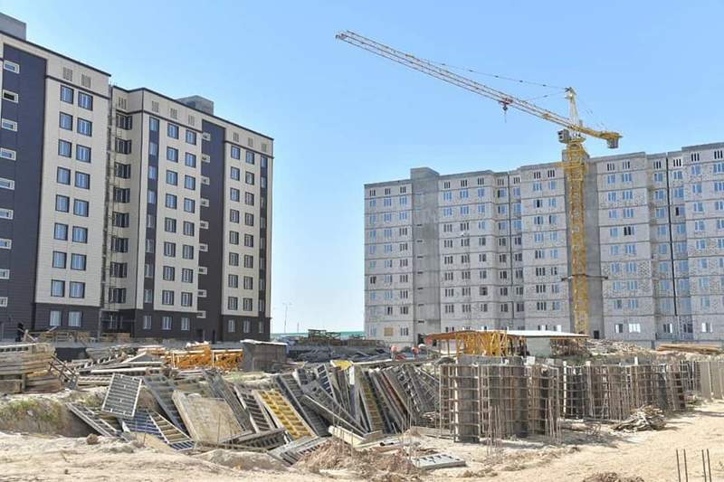 Шымкент сити шағынауданындағы тұрғын үйлердің құрылысы қарқынды жүрыіп жатыр