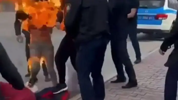 Өз-өзін өртеп жіберген әйел мәлімдеме жасады (видео)