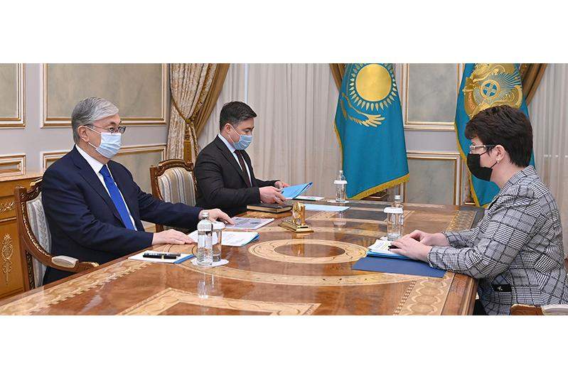 Мемлекет басшысы Есеп комитетінің төрағасы Наталья Годунованы қабылдады 