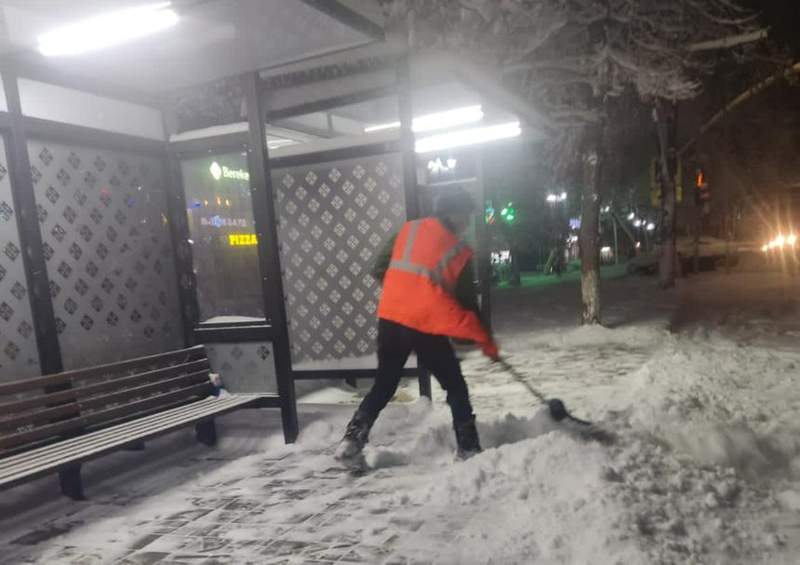 Алматыға 15 сантиметр қар түсті