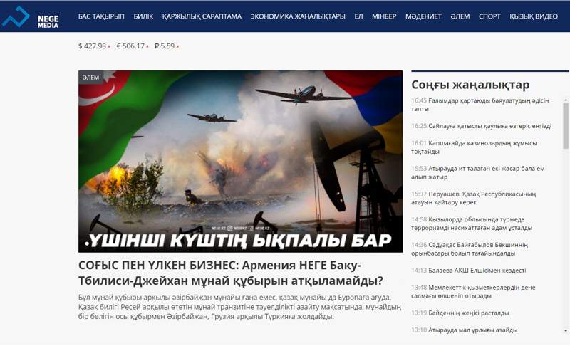 «Коронавирус – Nege-нің жобасы»