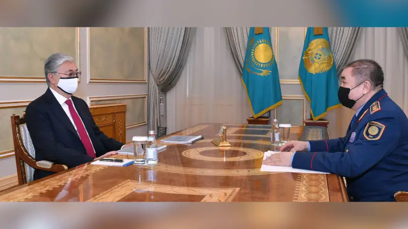 Мемлекет басшысы ішкі істер министрі Ерлан Тұрғымбаевты қабылдады