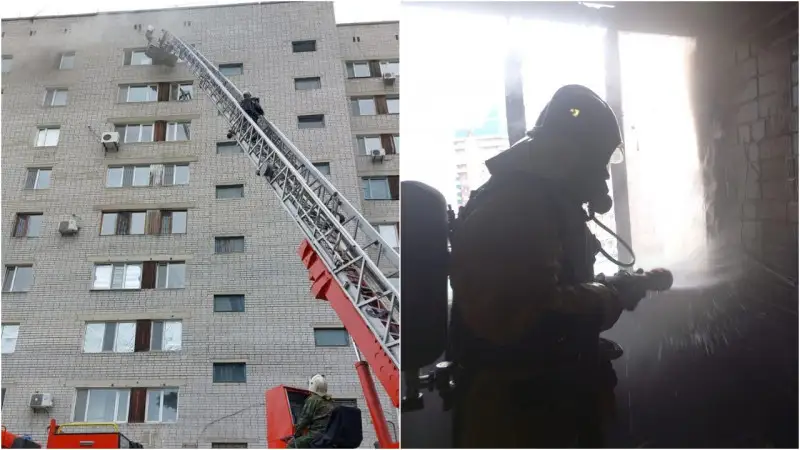 Семейде өрт кезінде 18 жастағы қыз тоғызыншы қабаттан секіріп кетті