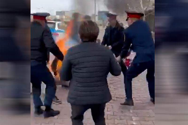 Өз-өзін өртеп жіберген әйел ауруханаға жатқызылды