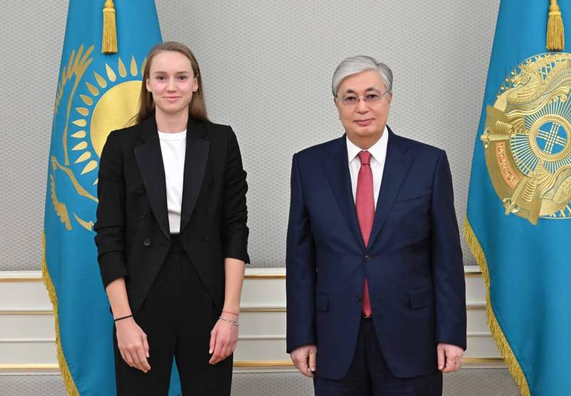 Тоқаев теннисші Елена Рыбакинаны қабылдады
