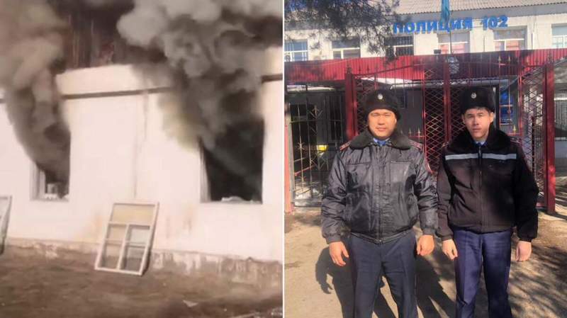 Жүкті ана екі баласымен өрттен құтқарылды
