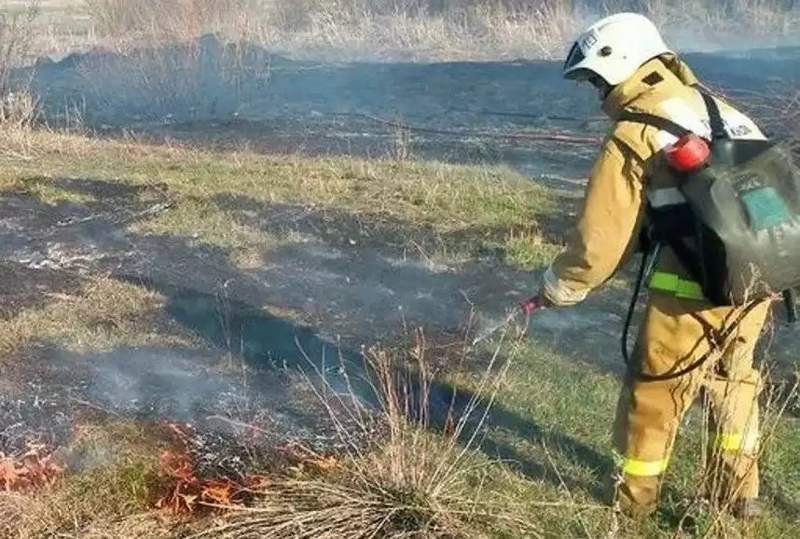 Шығыс Қазақстан облысының Күршім ауданында шөп өртеніп жатыр