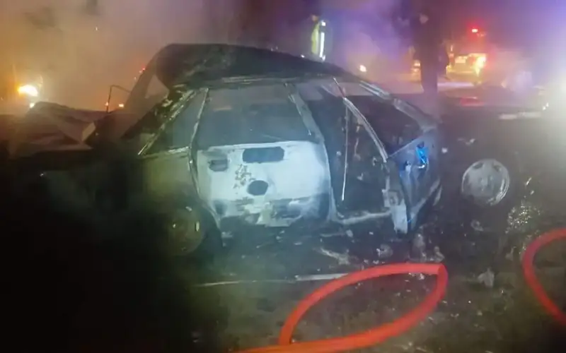 Қорғас – Алматы тас жолында екі көлік өртеніп кетті