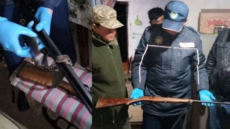 Жетісу облысында бұрын істі болған азаматтан заңсыз сақталған қару тәркіленді  