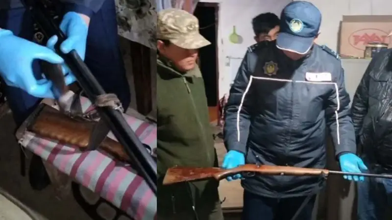 Жетісу облысында бұрын істі болған азаматтан заңсыз сақталған қару тәркіленді  