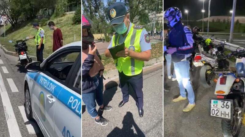 Бір күнде 12 мотоциклшіге айыппұл салынды