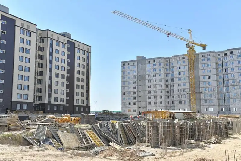 Шымкент сити шағынауданындағы тұрғын үйлердің құрылысы қарқынды жүрыіп жатыр