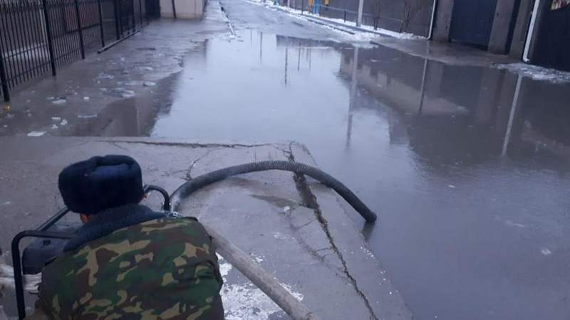 Шымкент көшелерін қызыл су басты
