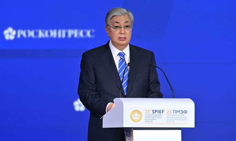 Президенттің Петербургта өткен форумда сөйлеген сөзінің толық мәтіні шықты