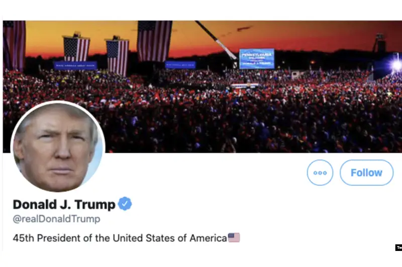 Twitter Трамптың аккаунтын біржола блоктап тастады