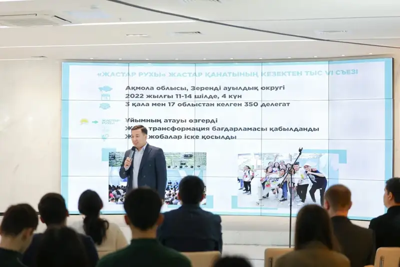  «Жастар Рухы» жастар қанаты атқарған жұмыс жайында көпшілік алдында есеп берді  