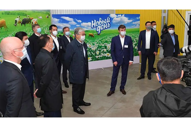 Тоқаев Қостанай облысындағы «Милх» кәсіпорнына барды 