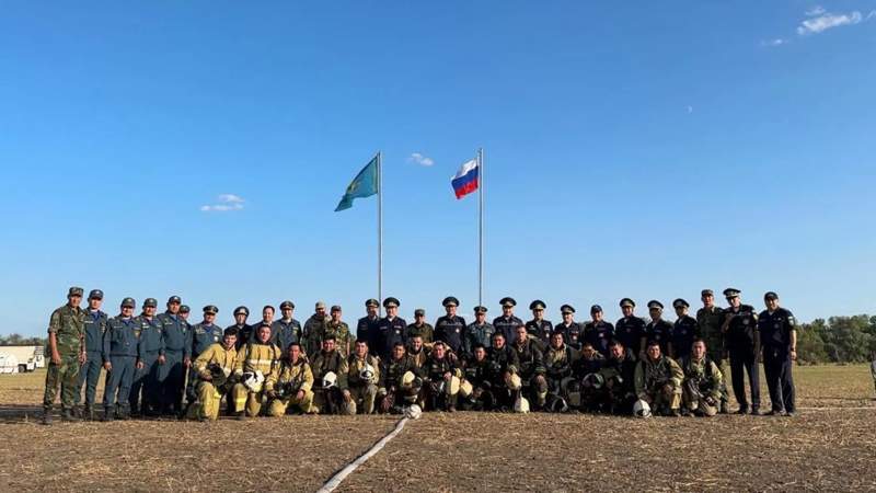 Қазақстан мен Ресейдің құтқарушылары өрт сөндіруден сайысқа түсті