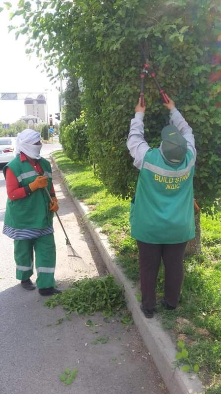 Әл-Фараби ауданында көгалдандыру жұмыстары кестеге сай жүргізілуде