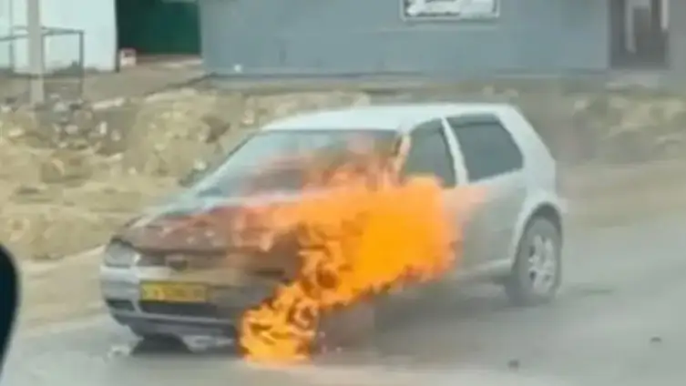 Көлік өртенді