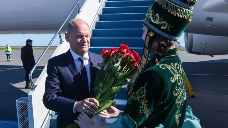 Олаф Шольц Астанаға ресми сапармен келді 