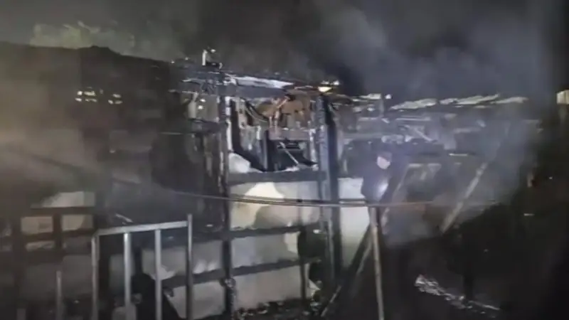 Өртенген үй