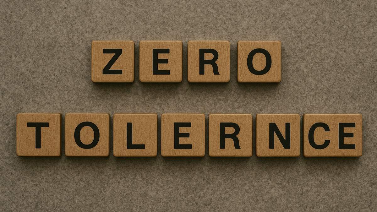 zero tolerance